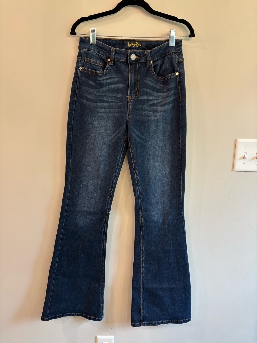 Indigo‎ Rein Dark Blue High-Rise Flare Jeans